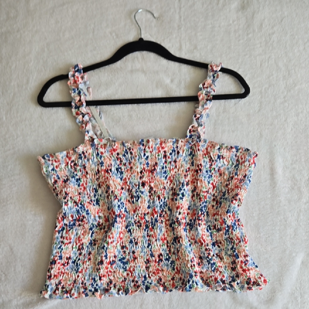 Old Navy Multicolor Floral Smocked Women's Top